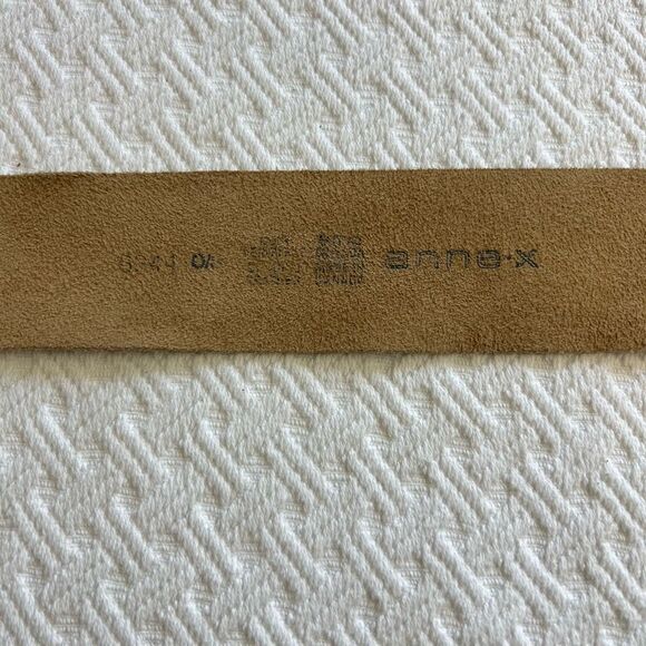 Vintage Anne-X Women’s Small Tan Leather Western Fringe Belt 29” Length BOHO - Picture 11 of 11